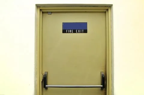 Fire exit door Stock Photos