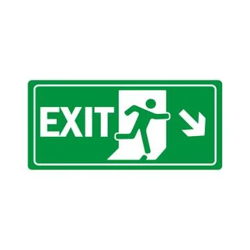 Fire exit icon vector design template Stock Illustration