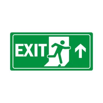 Fire exit icon vector design template Stock Illustration
