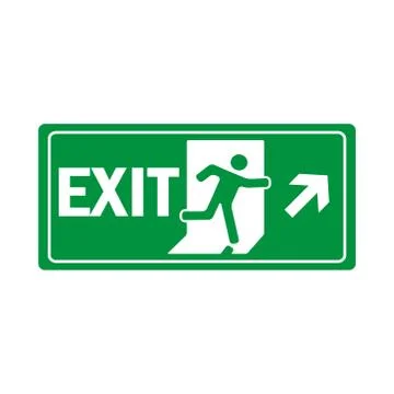 Fire exit icon vector design template Stock Illustration