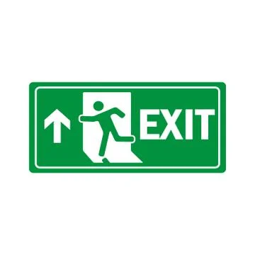 Fire exit icon vector design template Stock Illustration