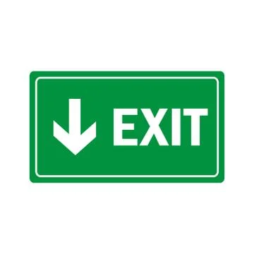 Fire exit icon vector design template Stock Illustration