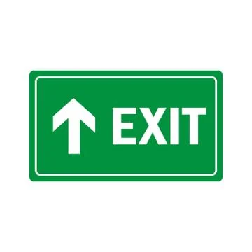 Fire exit icon vector design template Illustrazione stock