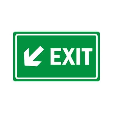 Fire exit icon vector design template Illustrazione stock