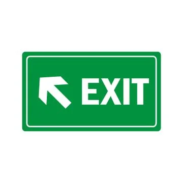 Fire exit icon vector design template Stock Illustration