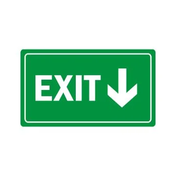 Fire exit icon vector design template Stock Illustration