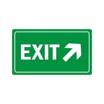 Fire exit icon vector design template Stock Illustration