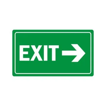 Fire exit icon vector design template Stock Illustration