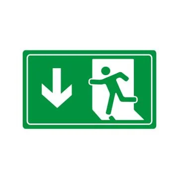 Fire exit icon vector design template Stock Illustration