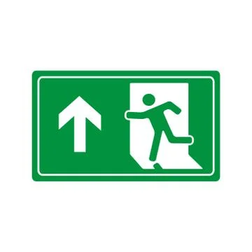 Fire exit icon vector design template Stock Illustration