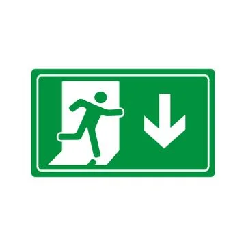 Fire exit icon vector design template Stock Illustration