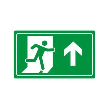 Fire exit icon vector design template Illustrazione stock
