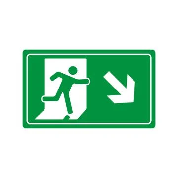 Fire exit icon vector design template Stock Illustration