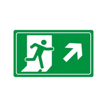 Fire exit icon vector design template Stock Illustration