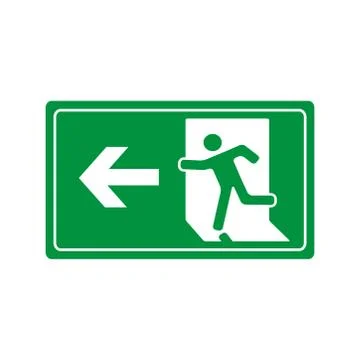 Fire exit icon vector design template Stock Illustration