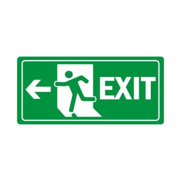 Fire exit icon vector design template Stock Illustration
