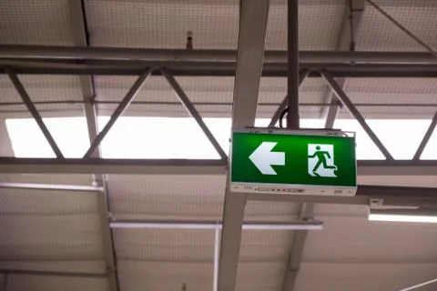 Fire exit light sign (fire) 스톡 사진
