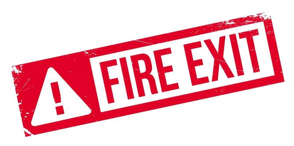 Fire Exit rubber stamp Stock Illustration