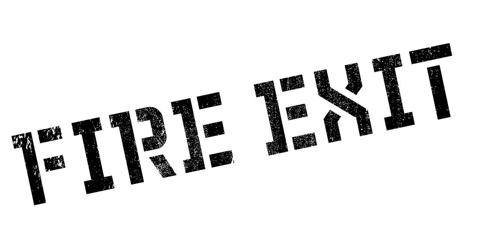 Fire Exit rubber stamp Stock Illustration
