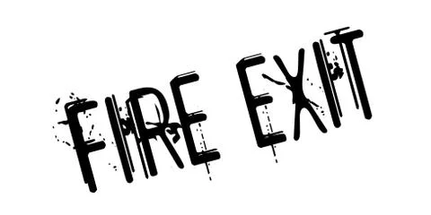 Fire Exit rubber stamp Stock Illustration
