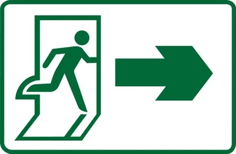 Fire exit sign Stock Illustration