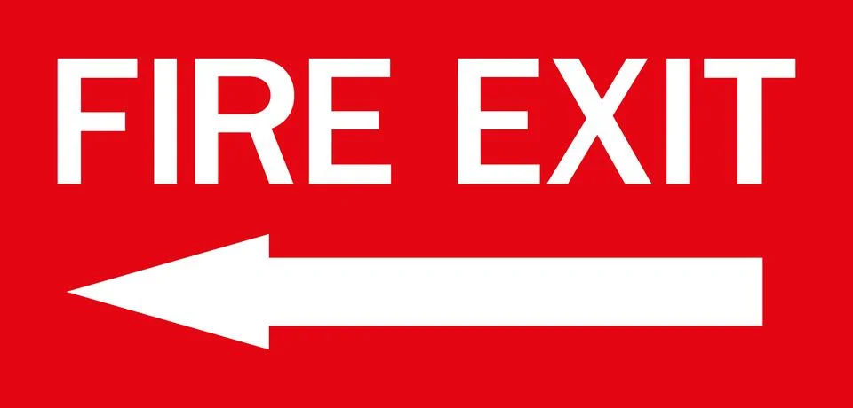 Fire Exit Sign. Stock Illustration