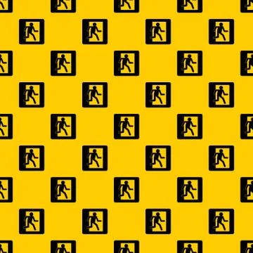 Fire exit sign pattern イラスト素材