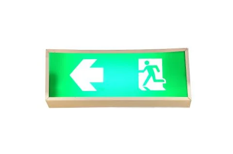 Fire exit signs Stock Photos