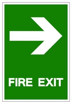 Fire Exit Symbol Sign ,Vector Illustration, Isolate On White Background Label Stock Illustration