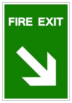 Fire Exit Symbol Sign ,Vector Illustration, Isolate On White Background Label Stock Illustration