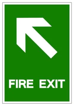 Fire Exit Symbol Sign ,Vector Illustration, Isolate On White Background Label Stock Illustration