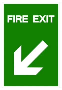 Fire Exit Symbol Sign ,Vector Illustration, Isolate On White Background Label Stock Illustration