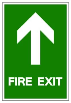 Fire Exit Symbol Sign ,Vector Illustration, Isolate On White Background Label Stock Illustration