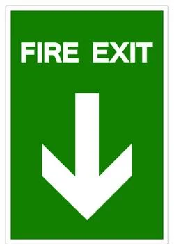 Fire Exit Symbol Sign ,Vector Illustration, Isolate On White Background Label Stock Illustration