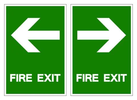 Fire Exit Symbol Sign ,Vector Illustration, Isolate On White Background Label Stock-Illustration