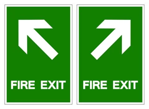 Fire Exit Symbol Sign ,Vector Illustration, Isolate On White Background Label Stock Illustration