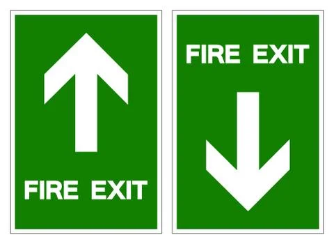 Fire Exit Symbol Sign ,Vector Illustration, Isolate On White Background Label Stock Illustration