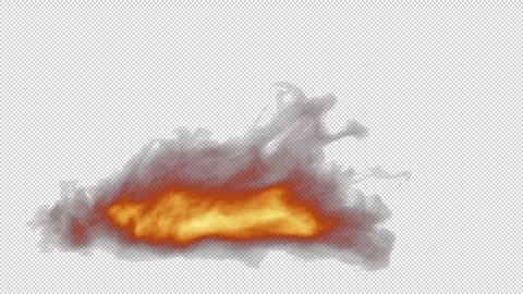 Fire explosion on alpha background Stock Footage 237575901