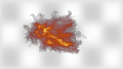 Fire explosion on alpha background Stock Footage 237575902