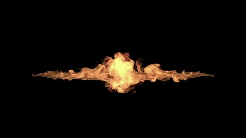 Fire explosion with alpha matte Stock Footage 84730568