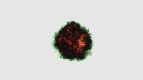 Fire explosion animation in the sky Video stock 305950473
