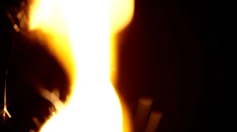 Fire explosion black background Stock Footage 36437721