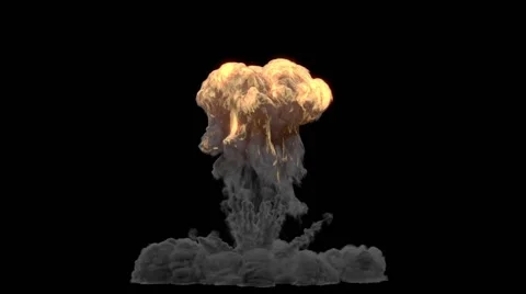 Fire explosion on a black background Stock Footage 50640196