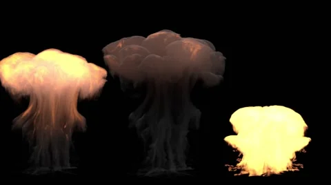 Fire explosion on a black background Stock Footage 50640200