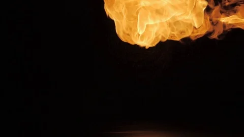Fire explosion on the black background, Stock Footage 118019699