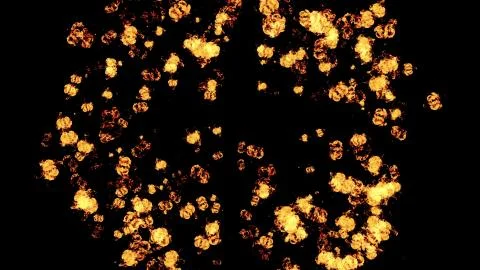 Fire explosion on a black background Ilustración de archivo