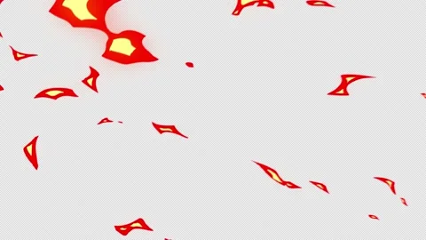 Fire explosion blast. smoke or explosion animation with Alpha channel Stock Footage 145881100