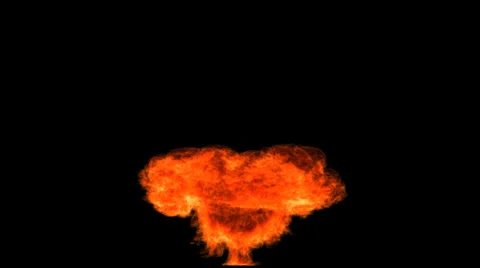 Fire explosion blast VFX element with Alpha channel matte. Vídeos de archivo 34030860