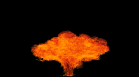 Fire explosion blast VFX element with Alpha channel matte. Vídeos de archivo 34031772