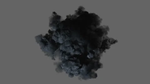 Fire Explosion Burst with Luma Matte Alpha Channel Video stock 347741442